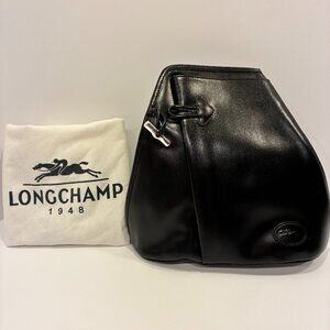 Longchamp Roseau Black Leather Backpack – Timeless French Luxury